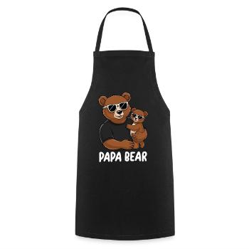 Papa Bear - Kochschürze - Schwarz - Vorne - AI Model Male 185 dark (185cm)