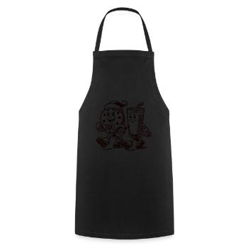 Christmas Vintage Mascot Joy - Cooking Apron - black - Front - AI Model Male 185 dark (185cm)