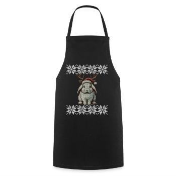 Cute Reindeer Bunny Christmas - Cooking Apron - black - Front - AI Model Male 185 dark (185cm)