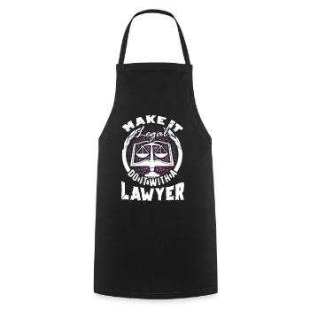 Lawyer Make It Legal - Cooking Apron - black - Front - AI Model Male 185 dark (185cm)
