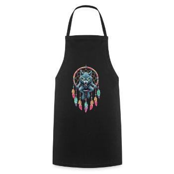 Dreamcatcher Werewolf - Cooking Apron - black - Front - AI Model Male 185 dark (185cm)