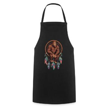 Dreamcatcher Bigfoot - Cooking Apron - black - Front - AI Model Male 185 dark (185cm)
