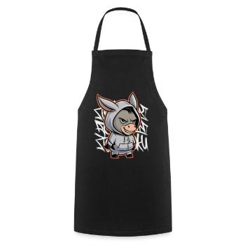 Donkey Urban Animal Style Animal Lover - Cooking Apron - black - Front - AI Model Male 185 dark (185cm)