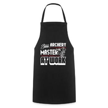 Archery Master At Work - Cooking Apron - black - Front - AI Model Male 185 dark (185cm)