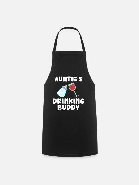 Auntie's Drinking Buddy Lustig - Kochschürze - Schwarz