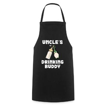 Uncle's Drinking Buddy Funny Motif - Cooking Apron - black - Front - AI Model Male 185 dark (185cm)