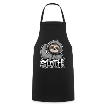 paresseux Hip-Hop Style urbain Drôle d’animal - Tablier de cuisine - noir - Devant - AI Model Male 185 dark (185cm)