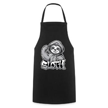paresseux Hip-Hop Style urbain Drôle d’animal - Tablier de cuisine - noir - Devant - AI Model Male 185 dark (185cm)