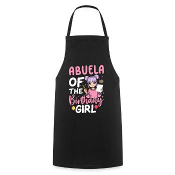 Abuela Of The Birthday Girl - Cooking Apron - black - Front - AI Model Male 185 dark (185cm)