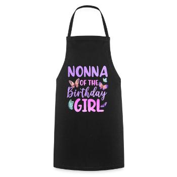 Nonna Of The Birthday Girl - Cooking Apron - black - Front - AI Model Male 185 dark (185cm)