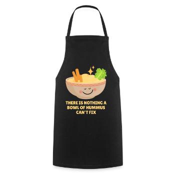 We love hummus - Cooking Apron - black - Front - AI Model Male 185 dark (185cm)