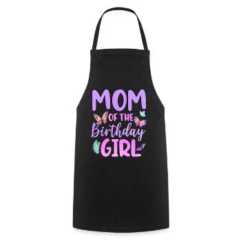 Maman de la fille d’anniversaire - Tablier de cuisine - noir - Devant - AI Model Male 185 dark (185cm)