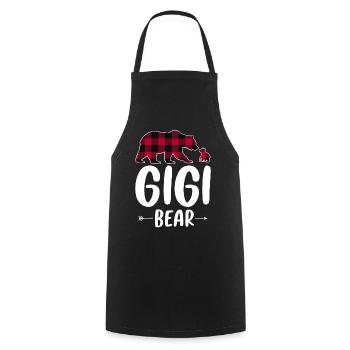 Gigi Bear - Cooking Apron - black - Front - AI Model Male 185 dark (185cm)
