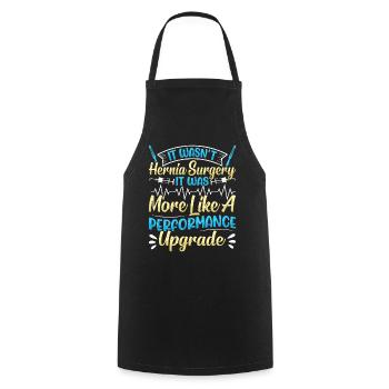 Chirurgie des hernies - Tablier de cuisine - noir - Devant - AI Model Male 185 dark (185cm)