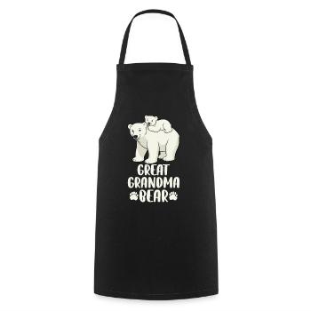 Great Grandma Bear - Cooking Apron - black - Front - AI Model Male 185 dark (185cm)