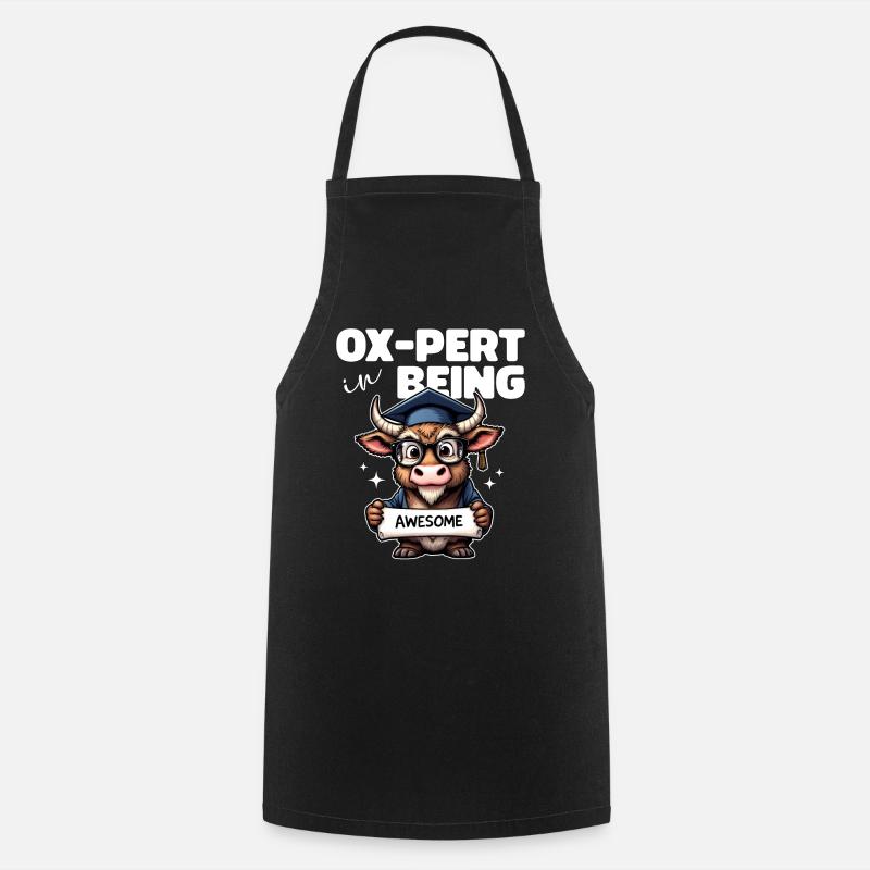 OX PERT DANS ÊTRE GÉNIAL - Tablier de cuisine - noir