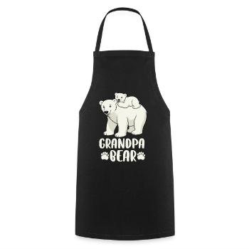 Grand-père Ours - Tablier de cuisine - noir - Devant - AI Model Male 185 dark (185cm)
