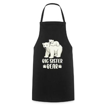 Big Sister Bear - Cooking Apron - black - Front - AI Model Male 185 dark (185cm)