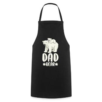 Dad Bear - Cooking Apron - black - Front - AI Model Male 185 dark (185cm)
