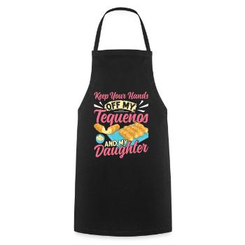 Tequenos venezolanisch - Kochschürze - Schwarz - Vorne - AI Model Male 185 dark (185cm)
