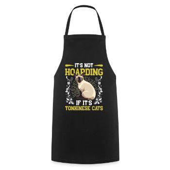 Chat tonkinois - Tablier de cuisine - noir - Devant - AI Model Male 185 dark (185cm)
