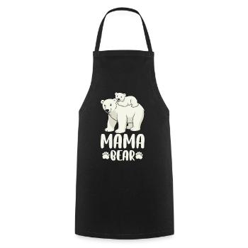 Mama Bear - Cooking Apron - black - Front - AI Model Male 185 dark (185cm)
