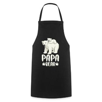 Papa Bear - Cooking Apron - black - Front - AI Model Male 185 dark (185cm)