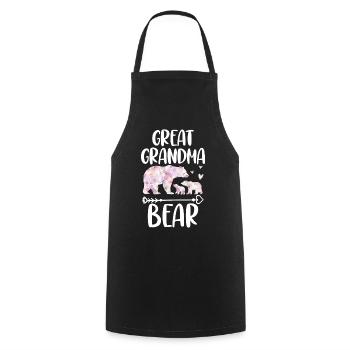 Great Grandma Bear - Cooking Apron - black - Front - AI Model Male 185 dark (185cm)