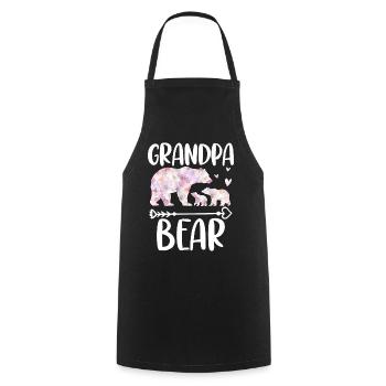 Grand-père Ours - Tablier de cuisine - noir - Devant - AI Model Male 185 dark (185cm)