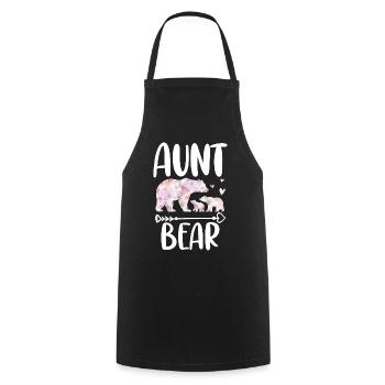 Aunt Bear - Kochschürze - Schwarz - Vorne - AI Model Male 185 dark (185cm)