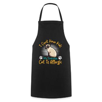 Chat tonkinois - Tablier de cuisine - noir - Devant - AI Model Male 185 dark (185cm)