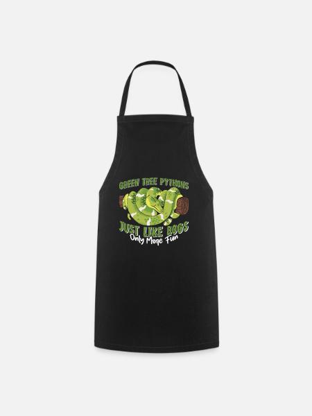 Green Tree Python - Kochschürze - Schwarz