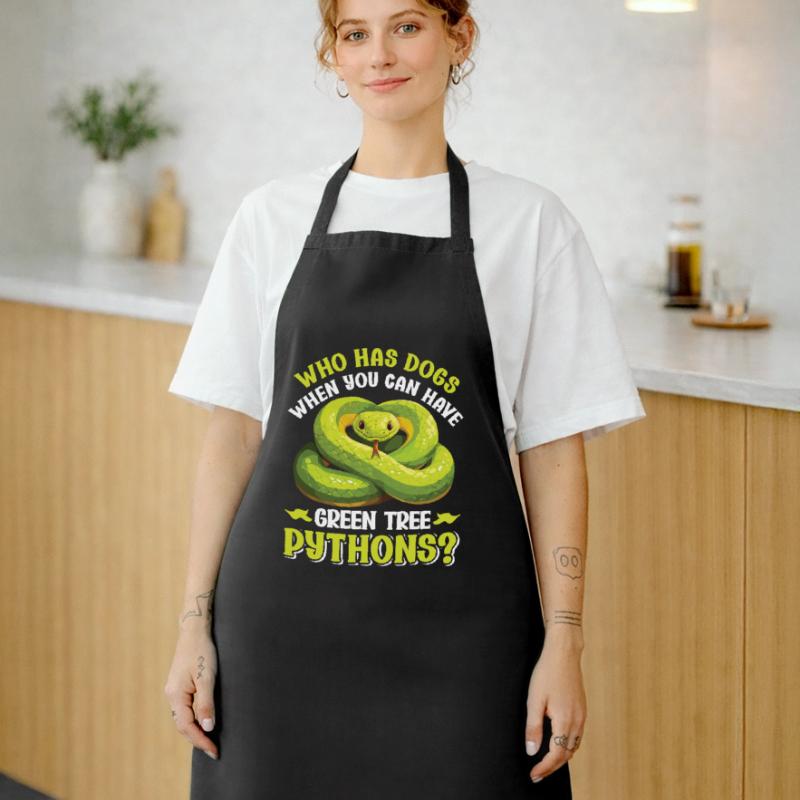 Python arborescent vert Tablier de cuisine