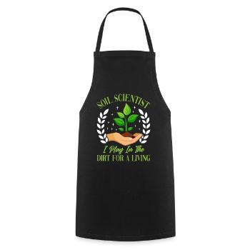 Soil Science, Naturalist - Cooking Apron - black - Front - AI Model Male 185 dark (185cm)