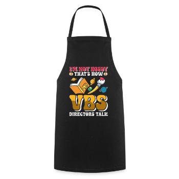 École biblique de vacances, VBS - Tablier de cuisine - noir - Devant - AI Model Male 185 dark (185cm)