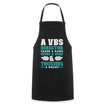 École biblique de vacances, VBS - Tablier de cuisine - noir - Devant - AI Model Male 185 dark (185cm)