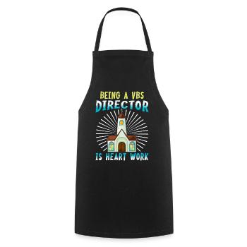 École biblique de vacances, VBS - Tablier de cuisine - noir - Devant - AI Model Male 185 dark (185cm)