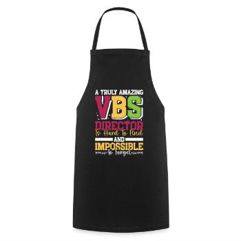 École biblique de vacances, VBS - Tablier de cuisine - noir - Devant - AI Model Male 185 dark (185cm)
