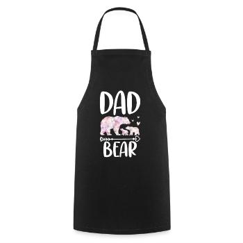 Dad Bear - Cooking Apron - black - Front - AI Model Male 185 dark (185cm)