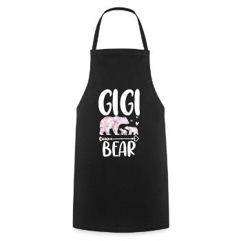 Gigi Bear - Cooking Apron - black - Front - AI Model Male 185 dark (185cm)