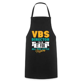 École biblique de vacances, VBS - Tablier de cuisine - noir - Devant - AI Model Male 185 dark (185cm)