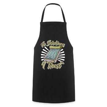 Sardines, Fishing, Fish - Cooking Apron - black - Front - AI Model Male 185 dark (185cm)