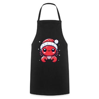 Sweet Christmas Crab Joy - Cooking Apron - black - Front - AI Model Male 185 dark (185cm)
