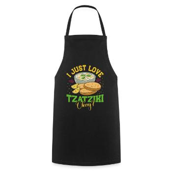 Griechische Brot Zwiebeln Pita Tomaten Tzatziki - Kochschürze - Schwarz - Vorne - AI Model Male 185 dark (185cm)
