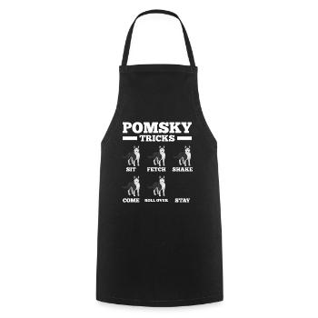 Dog saying dog dog - Cooking Apron - black - Front - AI Model Male 185 dark (185cm)