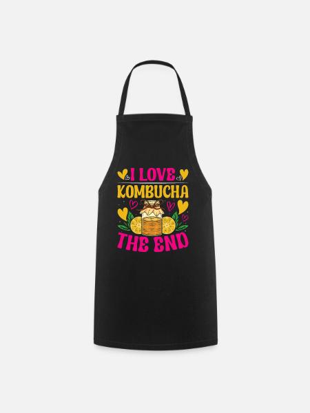 Kombucha Scoby fermented drinks - Kochschürze - Schwarz