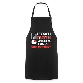 Math Teacher I Teach Math - Cooking Apron - black - Front - AI Model Male 185 dark (185cm)