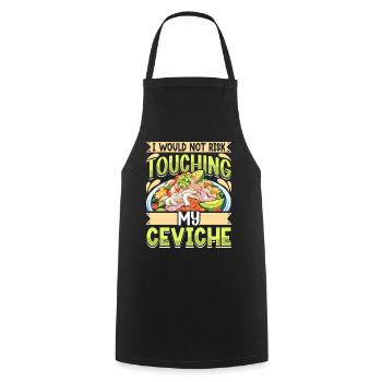 Seafood Peruvian Ceviche - Kochschürze - Schwarz - Vorne - AI Model Male 185 dark (185cm)