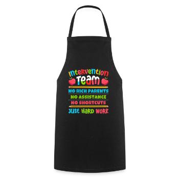 Enseignant d’intervention, Spécialiste de l’intervention - Tablier de cuisine - noir - Devant - AI Model Male 185 dark (185cm)