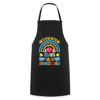 Enseignant d’intervention, Spécialiste de l’intervention - Tablier de cuisine - noir - Devant - AI Model Male 185 dark (185cm)
